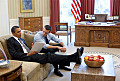 With all due respect, get your feet off our desk